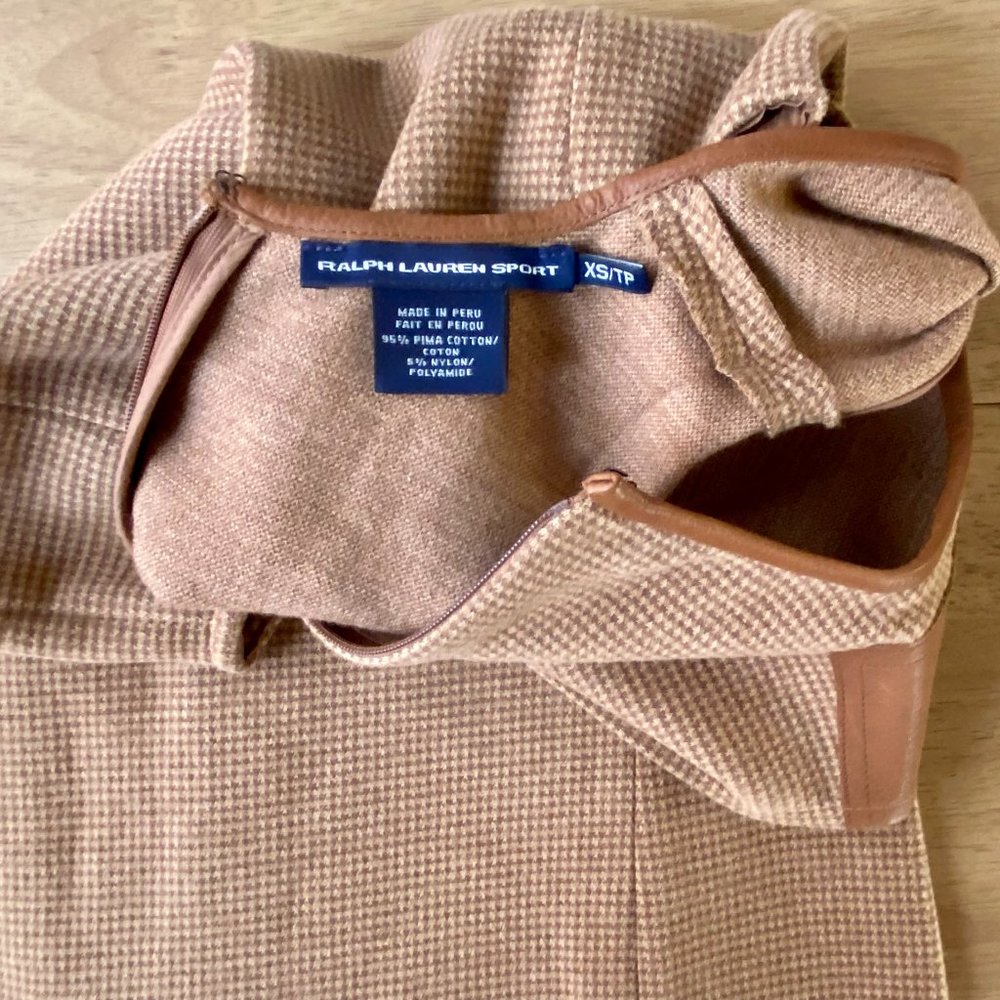 Vintage XS Ralph Lauren Houndstooth Shift Dress - Picture 3 of 9